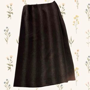 Country Road Vintage Mohair Wool Midi Wrap Skirt Brown Size 8